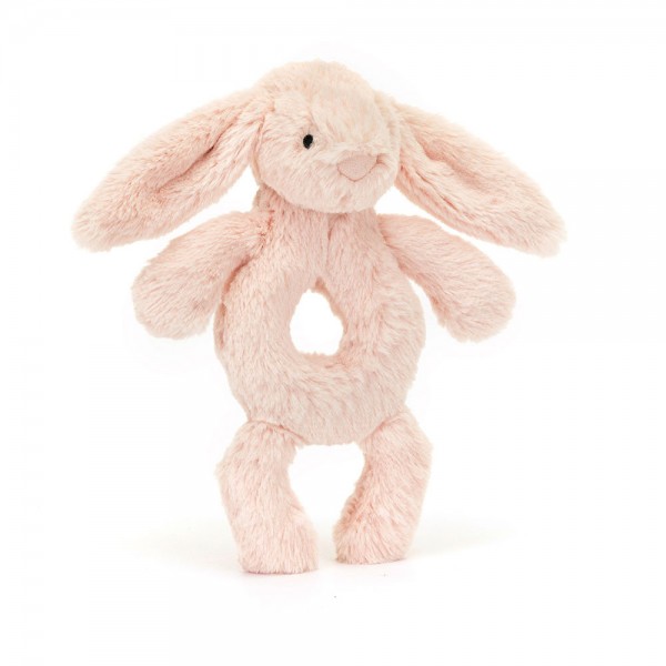 Bashful Bunny Ring Rattle Blush