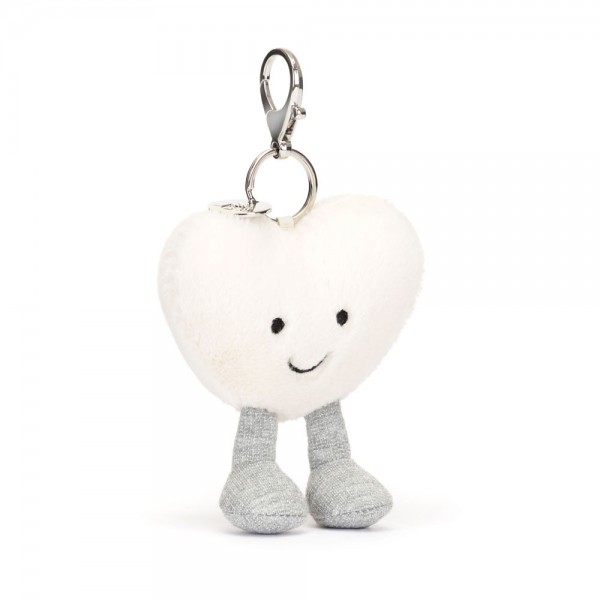 Amuseables Cream Heart Bag Charm